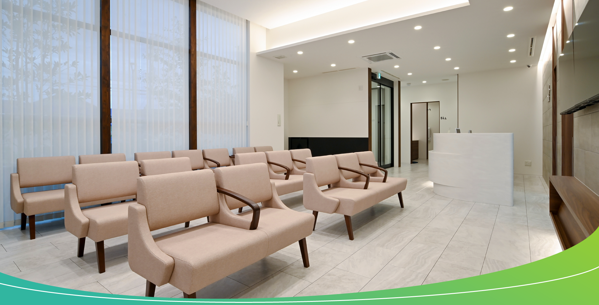 すぎやま耳鼻いんこう科待合スペース